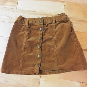 Forever 21 Girls Brown Corduroy Skirt